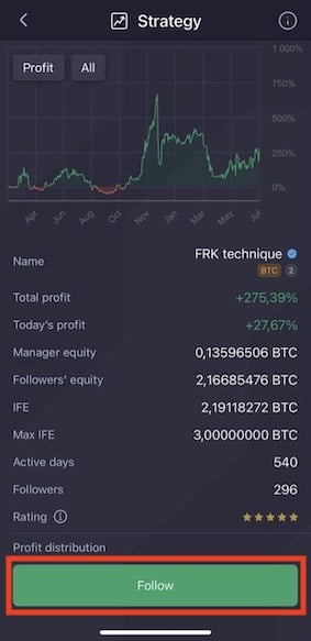 Following Now Implemented Into Flurex Option Mobile App Copy Trading Experience - 2